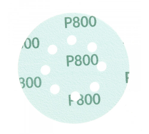 Диск шлифовальный КМ Green Film d125 мм P800 на липучку пленочная основа (5 шт.) Диск шлифовальный КМ Green Film d125 мм P800 на липучку пленочная основа (5 шт.)