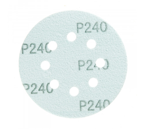 Диск шлифовальный КМ Green Film d125 мм P240 на липучку пленочная основа (5 шт.) Диск шлифовальный КМ Green Film d125 мм P240 на липучку пленочная основа (5 шт.)