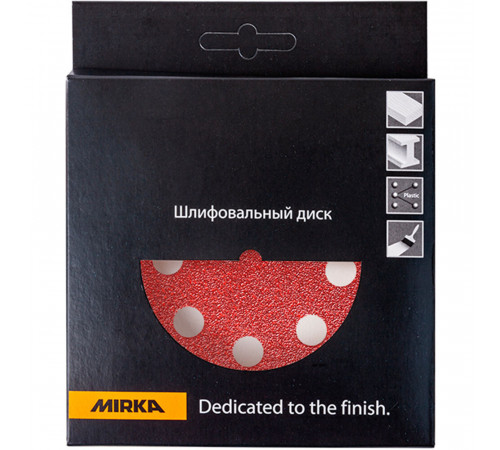 Диск шлифовальный Mirka Antistatic d125 мм P100 на липучку бумажная основа (5 шт.) Диск шлифовальный Mirka Antistatic d125 мм P100 на липучку бумажная основа (5 шт.)