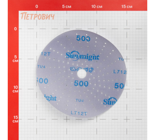 Диск шлифовальный Sunmight Ceramic d150 мм P500 на липучку пленочная основа (5 шт.) Диск шлифовальный Sunmight Ceramic d150 мм P500 на липучку пленочная основа (5 шт.)