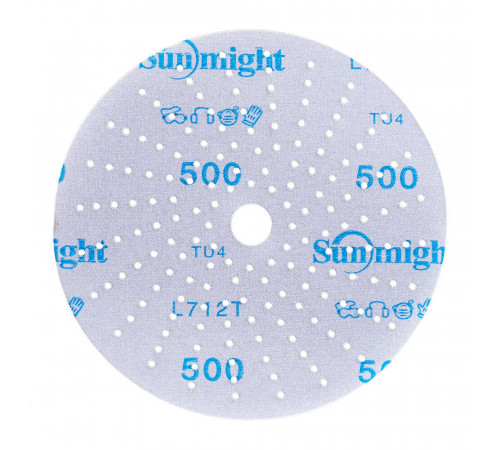 Диск шлифовальный Sunmight Ceramic d150 мм P500 на липучку пленочная основа (5 шт.) Диск шлифовальный Sunmight Ceramic d150 мм P500 на липучку пленочная основа (5 шт.)