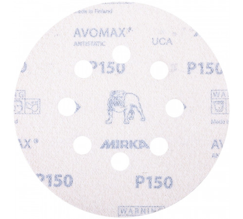 Диск шлифовальный Mirka Antistatic d125 мм P150 на липучку бумажная основа (5 шт.) Диск шлифовальный Mirka Antistatic d125 мм P150 на липучку бумажная основа (5 шт.)