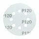 Диск шлифовальный КМ Green Film d125 мм P120 на липучку пленочная основа (5 шт.)