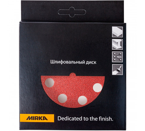 Диск шлифовальный Mirka Antistatic d125 мм P120 на липучку бумажная основа (5 шт.) Диск шлифовальный Mirka Antistatic d125 мм P120 на липучку бумажная основа (5 шт.)