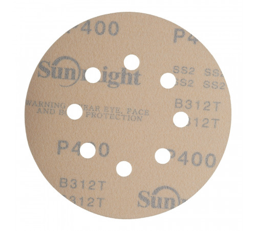 Диск шлифовальный Sunmight Gold d125 мм P400 на липучку бумажная основа (5 шт.) Диск шлифовальный Sunmight Gold d125 мм P400 на липучку бумажная основа (5 шт.)