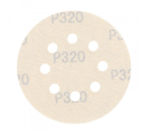 Диск шлифовальный КМ Gold d125 мм P320 на липучку бумажная основа (5 шт.)