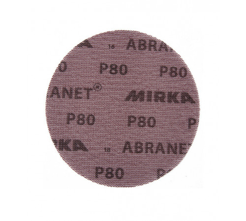 Диск шлифовальный Mirka Abranet d125 мм P80 на липучку сетчатая основа (5 шт.)