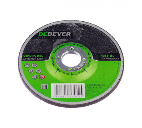 Круг зачистной по металлу Debever 125х22х6 мм (WG12560228R/30425) Круг зачистной по металлу Debever 125х22х6 мм (WG12560228R/30425)