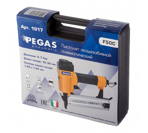 Гвоздезабивной пистолет пневматический Pegas Pneumatic F50-C 1/4 (1017) Гвоздезабивной пистолет пневматический Pegas Pneumatic F50-C 1/4 (1017)