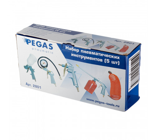 Набор пневмоинструмента Pegas Pneumatic 1/4 5 предметов (2801) Набор пневмоинструмента Pegas Pneumatic 1/4 5 предметов (2801)