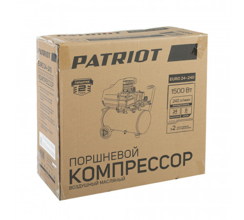 Компрессор масляный Patriot (525306365) EURO 24-240 24 л 1,5 кВт