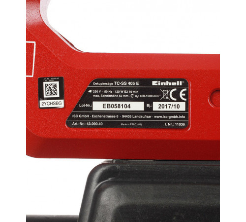 Станок лобзиковый Einhell TC-SS 405 E 120 Вт (4309040)