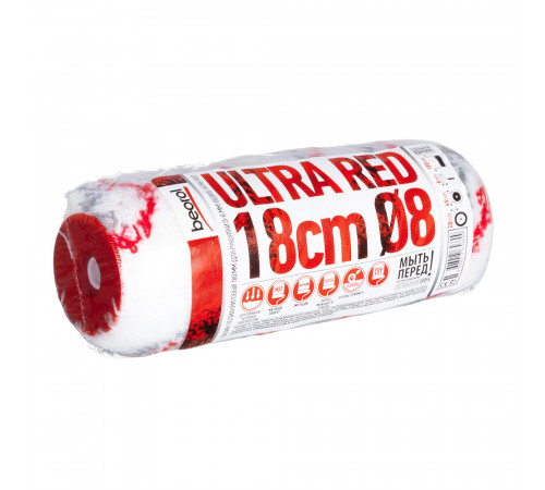 Валик 180 мм ворс 20 мм для водной основы без ручки полиакрил Beorol Ultra Red Валик 180 мм ворс 20 мм для водной основы без ручки полиакрил Beorol Ultra Red