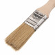 Кисть плоская натуральная щетина деревянная ручка Wenzo Wood 25х12 мм для эмалей и лаков на алкидной основе