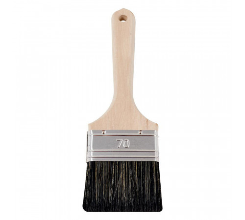 Кисть плоская смешанная щетина деревянная ручка Wenzo Wood 70х14 мм для антисептиков
