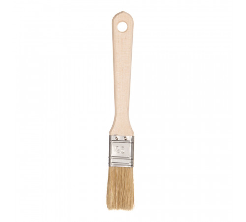 Кисть плоская натуральная щетина деревянная ручка Wenzo Wood 25х12 мм для эмалей и лаков на алкидной основе Кисть плоская натуральная щетина деревянная ручка Wenzo Wood 25х12 мм для эмалей и лаков на алкидной основе