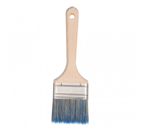 Кисть плоская смешанная щетина деревянная ручка Wenzo Wood 70х14 мм для красок на водной основе