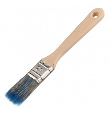 Кисть плоская смешанная щетина деревянная ручка Wenzo Wood 25х12 мм для красок на водной основе
