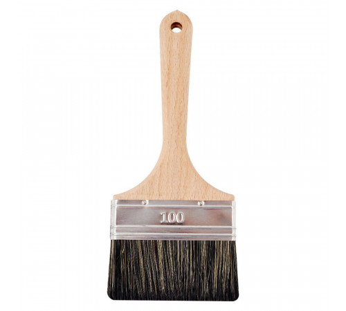 Кисть плоская смешанная щетина деревянная ручка Wenzo Wood 100х14 мм для антисептиков