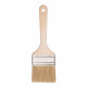 Кисть плоская натуральная щетина деревянная ручка Wenzo Wood 70х14 мм для эмалей и лаков на алкидной основе