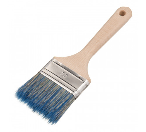 Кисть плоская смешанная щетина деревянная ручка Wenzo Wood 70х14 мм для красок на водной основе