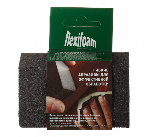 Брусок шлифовальный Flexifoam Block A1/2R 98х69х26мм Р60 влагостойкий скошенный Брусок шлифовальный Flexifoam Block A1/2R 98х69х26мм Р60 влагостойкий скошенный