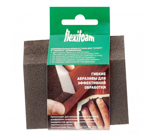 Брусок шлифовальный Flexifoam Angle Block 98х69х26 мм Р180 влагостойкий Брусок шлифовальный Flexifoam Angle Block 98х69х26 мм Р180 влагостойкий