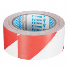 Лента сигнальная Folsen красно-белая 50 мм 33 м