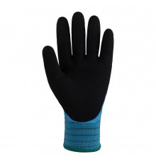 Перчатки полиэстеровые с двойным латексным обливом утепленные Jeta Safety Frost Breaker синие 10 (XL)