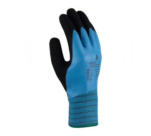 Перчатки полиэстеровые с двойным латексным обливом утепленные Jeta Safety Frost Breaker синие 10 (XL) Перчатки полиэстеровые с двойным латексным обливом утепленные Jeta Safety Frost Breaker синие 10 (XL)