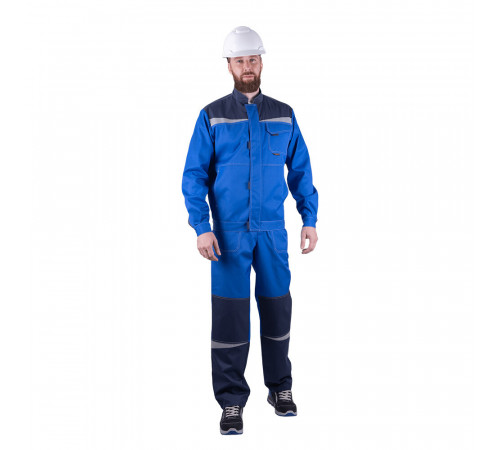 Костюм мужской защитный ГК Спецобъединение КМ-10 48-50 рост 182-188 см синий Костюм мужской защитный ГК Спецобъединение КМ-10 48-50 рост 182-188 см синий