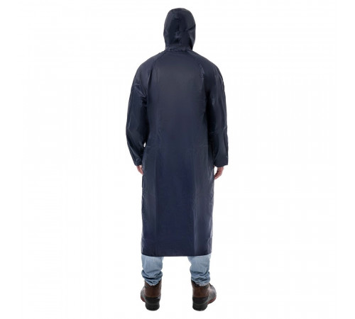 Плащ влагозащитный унисекс нейлон с ПВХ покрытием КМ (one size) рост 180-186 см синий