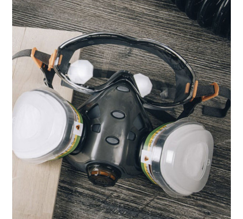 Полумаска Jeta Safety Air Optics FFP3 с интегрированными очками (9500-L) Полумаска Jeta Safety Air Optics FFP3 с интегрированными очками (9500-L)