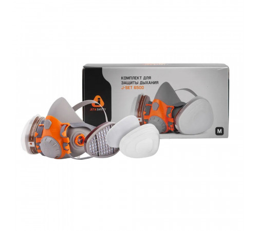 Полумаска Jeta Safety FFP3 с фильтрами в комплекте (J-SET 6500-M) Полумаска Jeta Safety FFP3 с фильтрами в комплекте (J-SET 6500-M)