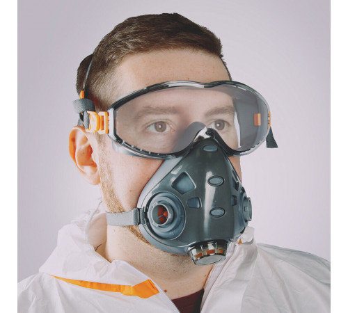 Полумаска Jeta Safety Air Optics FFP3 с интегрированными очками (9500-L) Полумаска Jeta Safety Air Optics FFP3 с интегрированными очками (9500-L)