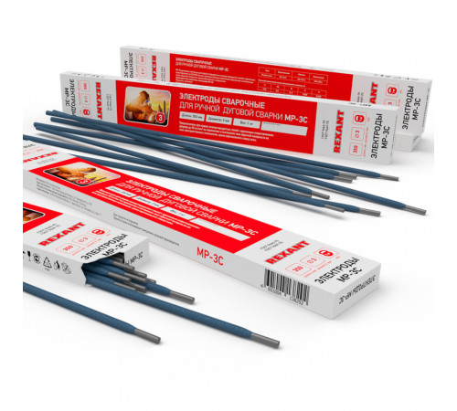 Сварочные электроды Rexant МР-3 d4 мм 1 кг (11-0956) Сварочные электроды Rexant МР-3 d4 мм 1 кг (11-0956)