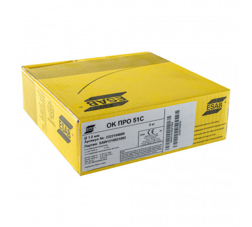 Сварочная проволока Esab d1 мм 5 кг (ОК ПРО 51С) Сварочная проволока Esab d1 мм 5 кг (ОК ПРО 51С)