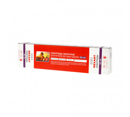 Сварочные электроды Rexant ОК-46 d3 мм 5 кг (11-0970) Сварочные электроды Rexant ОК-46 d3 мм 5 кг (11-0970)