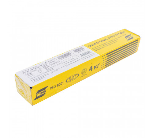 Сварочные электроды Esab OK 46-00P d3 мм 4 кг (4600303WB0) Сварочные электроды Esab OK 46-00P d3 мм 4 кг (4600303WB0)