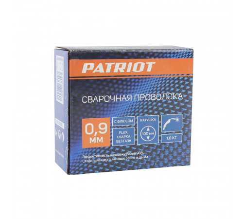 Сварочная проволока для низкоуглеродистых сталей Patriot с флюсом d0,9 мм 1 кг (605001850)