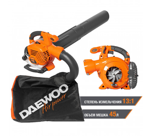Воздуходувка-пылесос бензиновая ручная Daewoo 880 Вт (DABL 270) Воздуходувка-пылесос бензиновая ручная Daewoo 880 Вт (DABL 270)