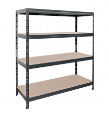 Стеллаж металлический черный AR Shelving 1800x1600x600 мм 4 полки