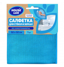 Салфетка для стекол и зеркал из микрофибры 32х32 см House Lux