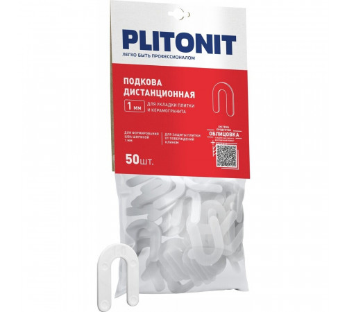 Подкова дистанционная для плитки Plitonit 1 мм (50 шт.) Подкова дистанционная для плитки Plitonit 1 мм (50 шт.)