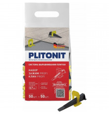 Система выравнивания плитки Plitonit Profi mini 0,7 мм комплект (зажим ворота, клин) (100 шт.)