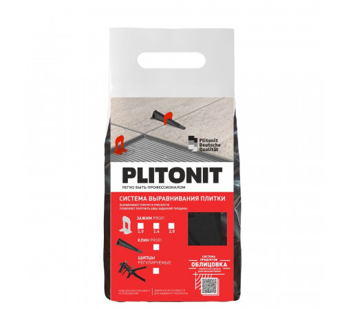 Система выравнивания плитки Plitonit клин (300 шт.) Система выравнивания плитки Plitonit клин (300 шт.)