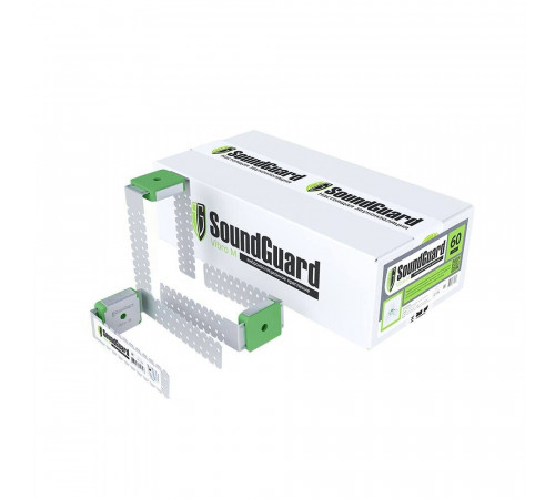 Подвес прямой SoundGuard Vibro M 60х27 антивибрационный 1 мм Подвес прямой SoundGuard Vibro M 60х27 антивибрационный 1 мм