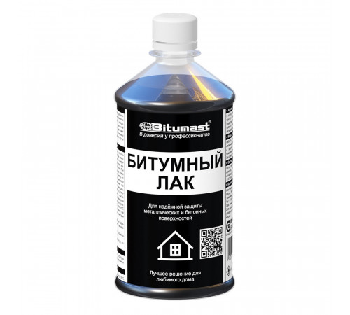 Лак битумный Bitumast 0,45 кг/0,5 л Лак битумный Bitumast 0,45 кг/0,5 л