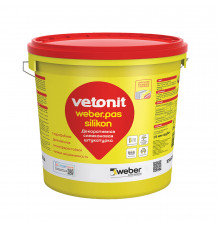 Штукатурка фасадная Vetonit Pas Silikon силиконовая короед 2 мм база 100А белая 25 кг