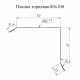 Планка карнизная для металлочерепицы 100х65 мм 2 м графитово-серая RAL 7024 матовая satin matt